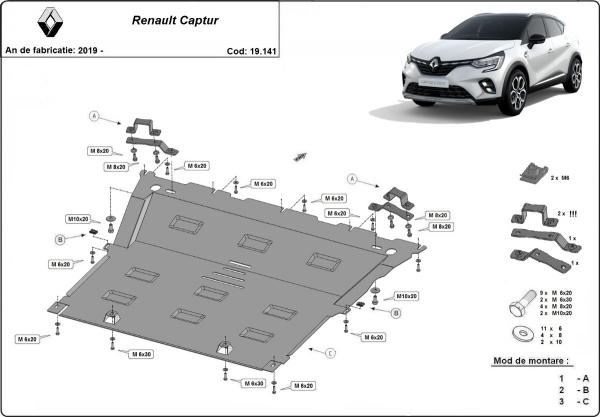 Scut motor Renault Captur 9