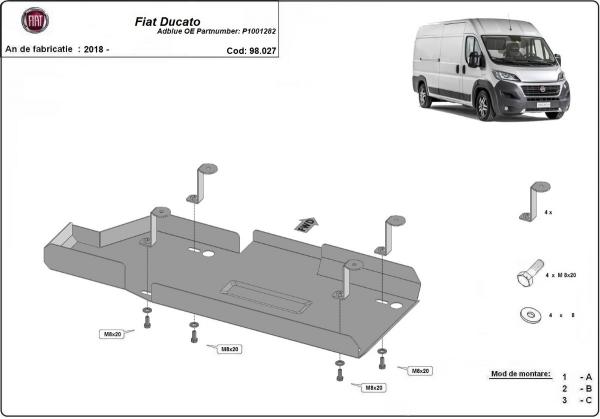 Scut rezervor AdBlue Fiat Ducato 4