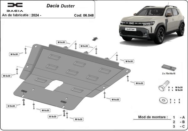 Scut motor Dacia Duster - 4x2 + 4x4 9