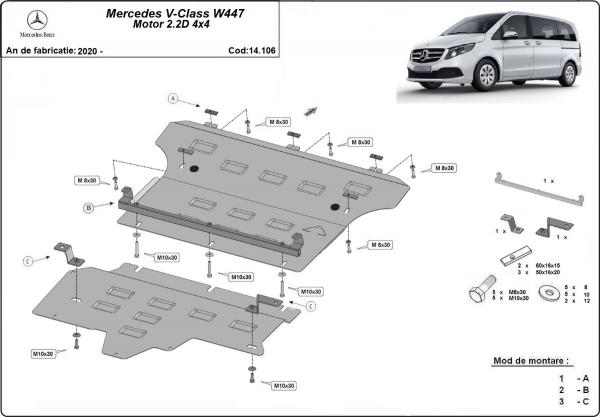 Scut motor Mercedes V-Class W447 - 2.2 D, 4x4 1