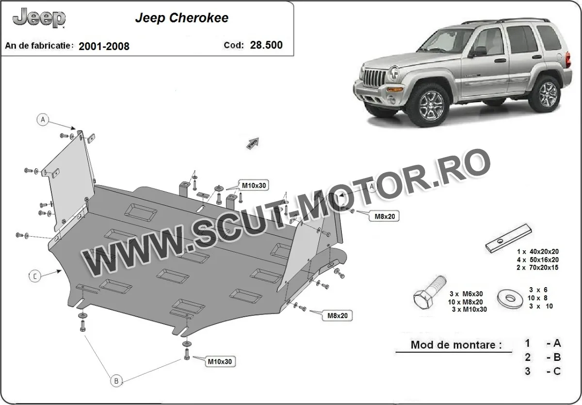 Scut motor  Jeep Cherokee - KJ 2001-2008