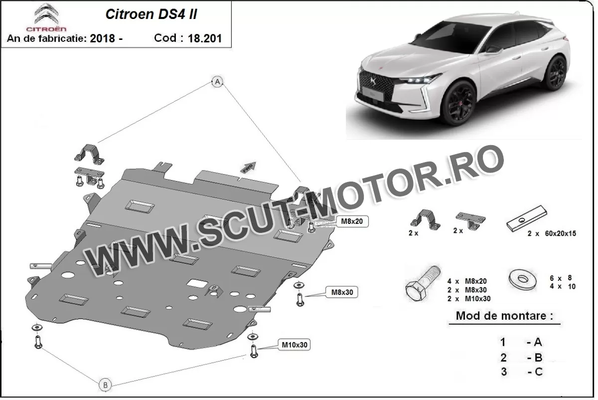 Scut motor Citroen DS4 II 2018-2024