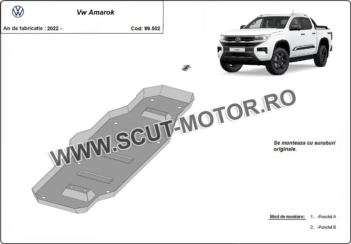 Scut rezervor Volkswagen Amarok (MB3G9A147CF; 2643728) 2022-2024