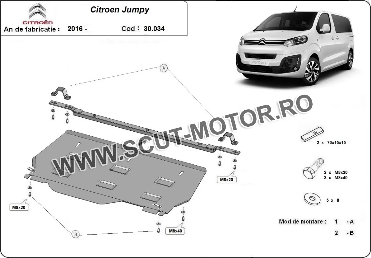 Scut motor Citroen Jumpy  Monovolum 2016-2024