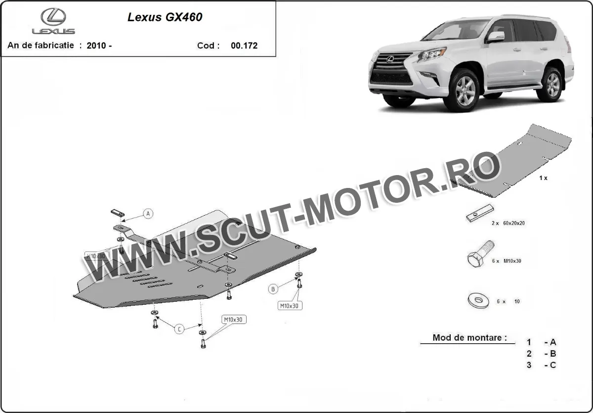 Scut cutie de viteză Lexus GX460 2010-2024