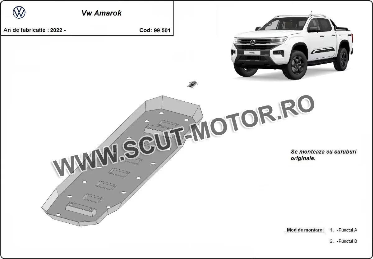 Scut rezervor Volkswagen Amarok 2022-2024