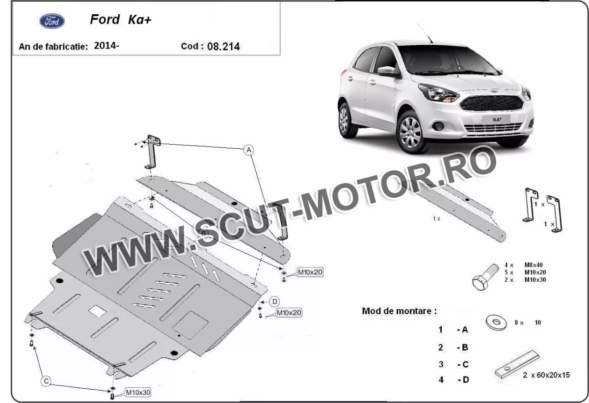 Scut motor Ford KA 2014-2024