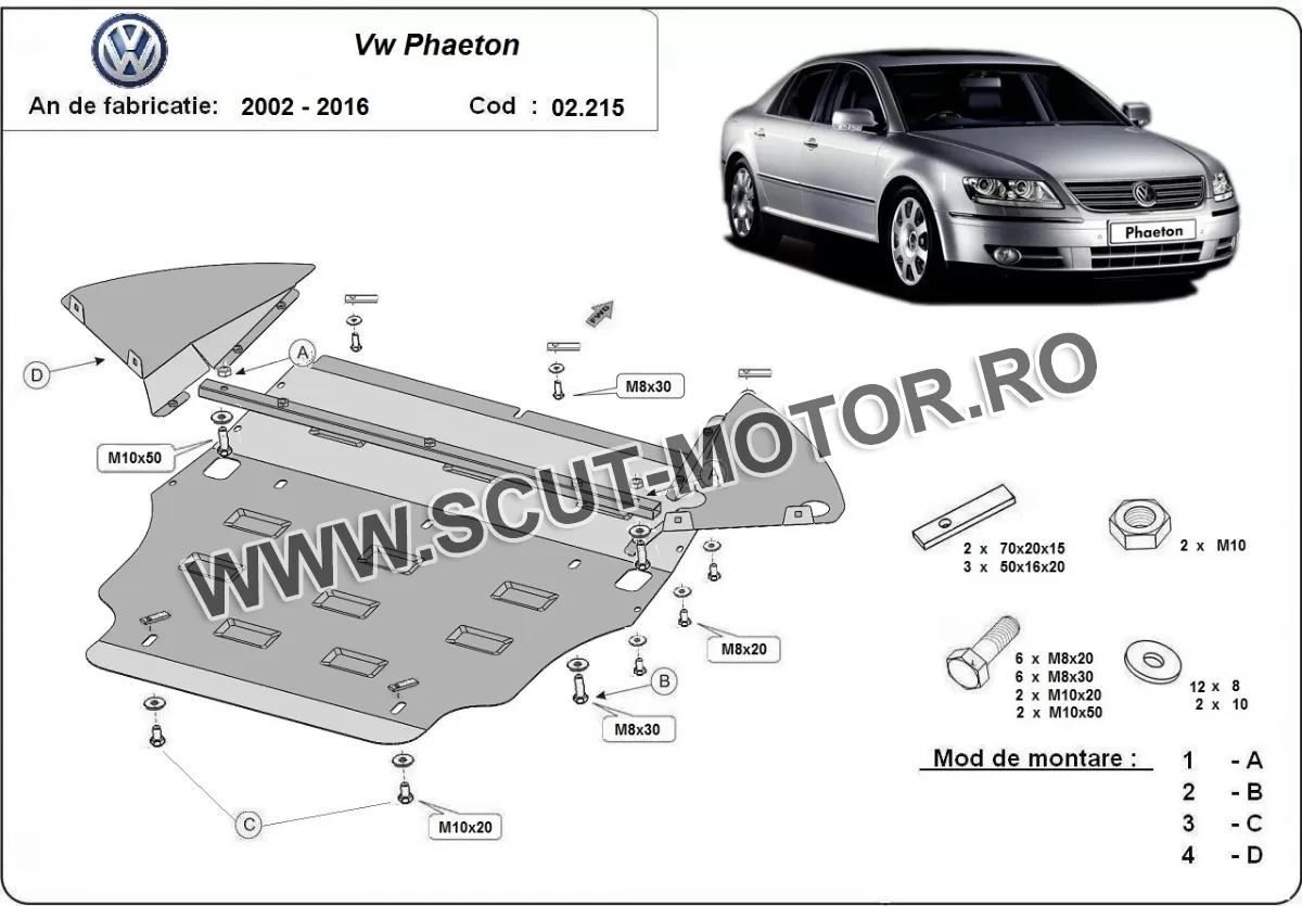 Scut motor Volkswagen Phaeton 2002-2016