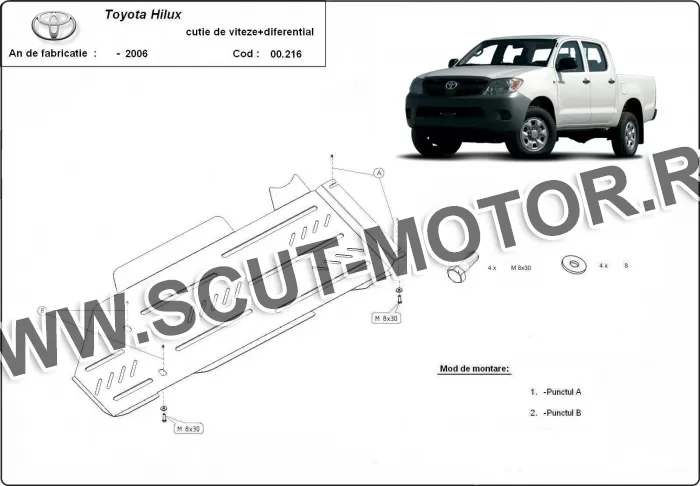 Scut cutie de viteză și radiator Toyota Hilux 2000-2004