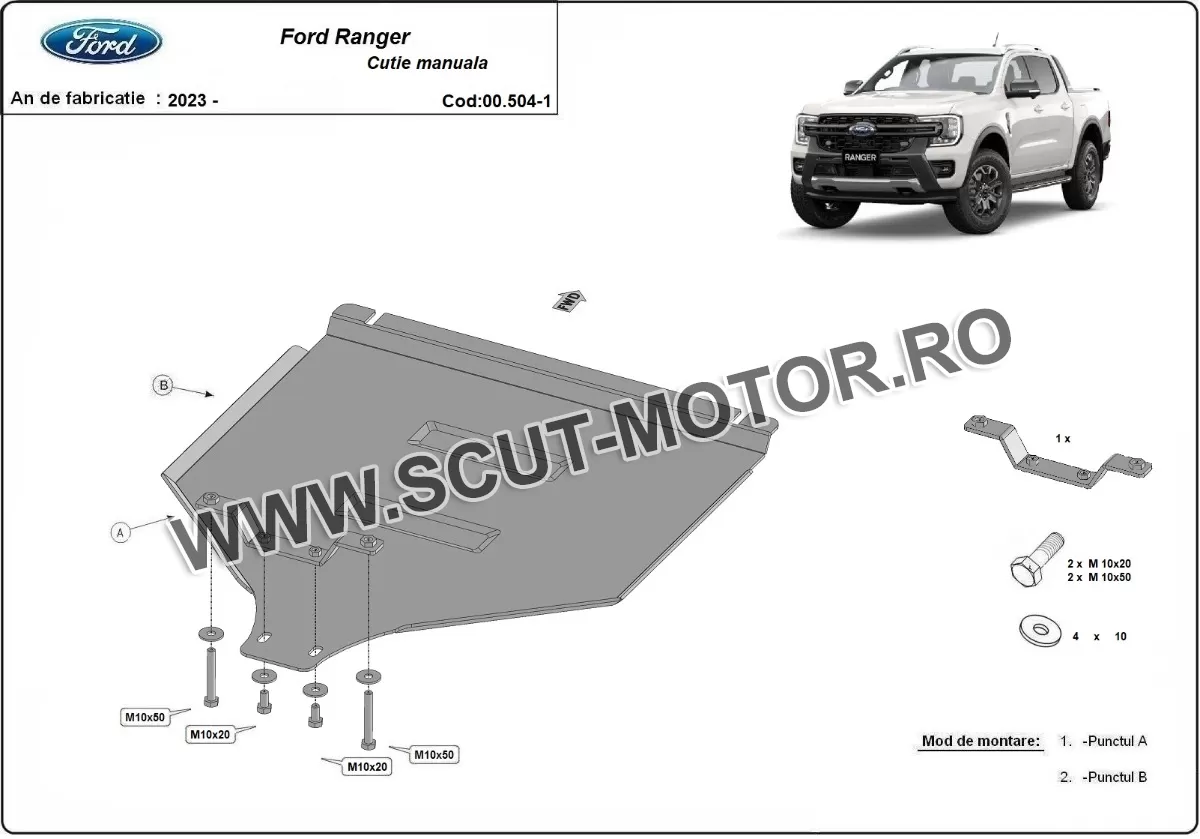 Scut cutie de viteză manuală Ford Ranger 2023-2024