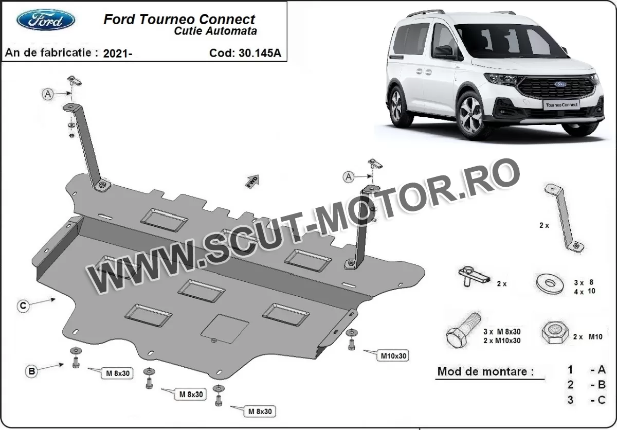 Scut motor Ford Tourneo Connect - cutie de viteză automată 2021-2024