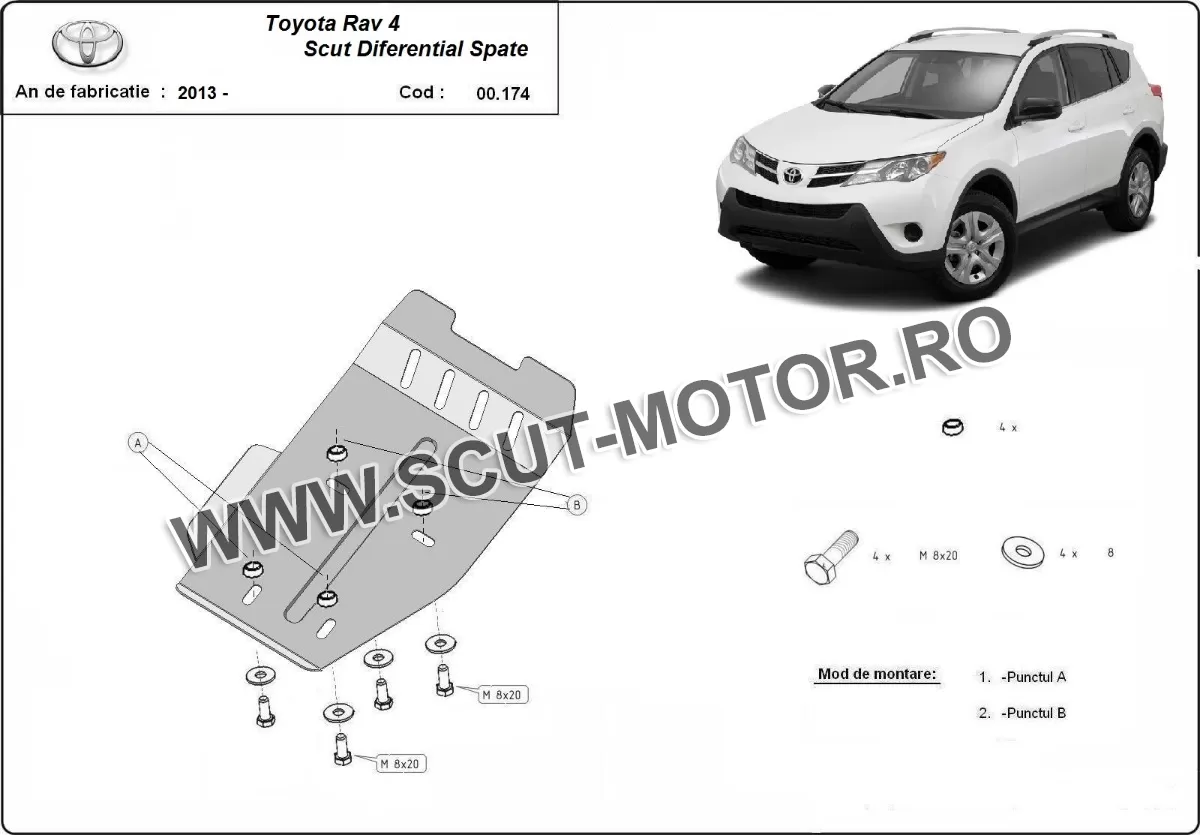 Scut diferențial Toyota RAV 4 2013-2018