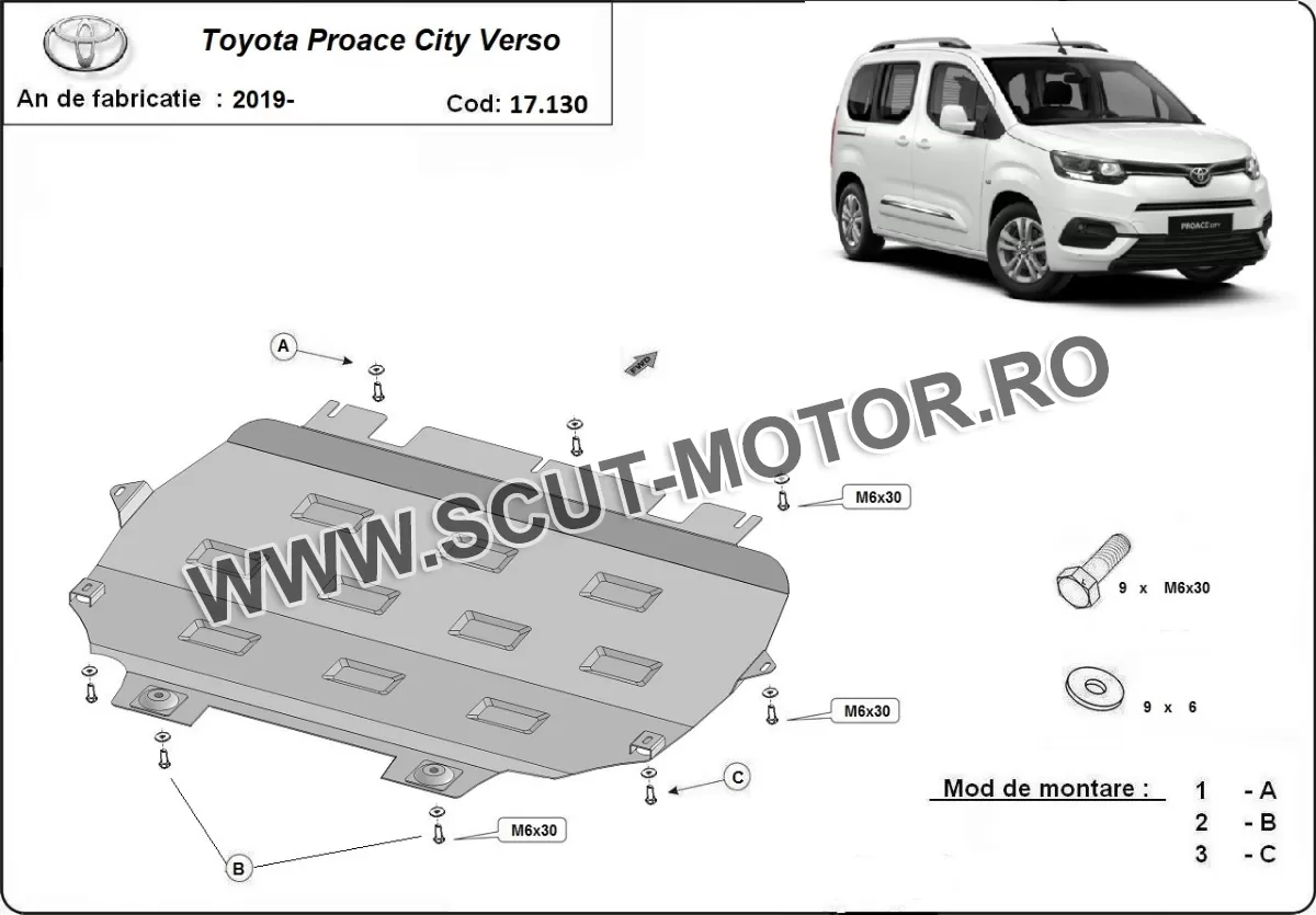 Scut Motor Toyota Proace City Verso 2019-2024