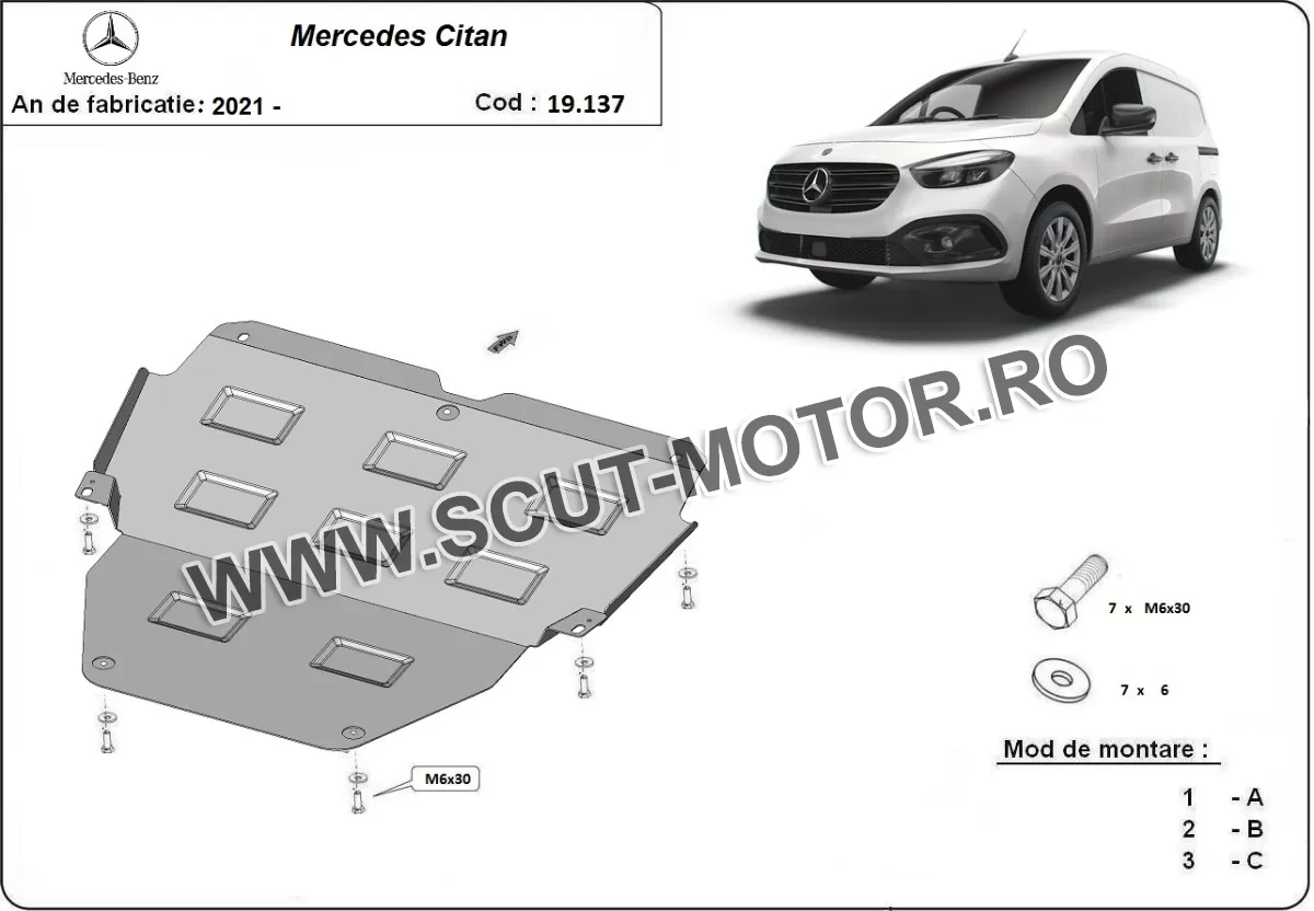 Scut motor Mercedes Citan 2021-2024