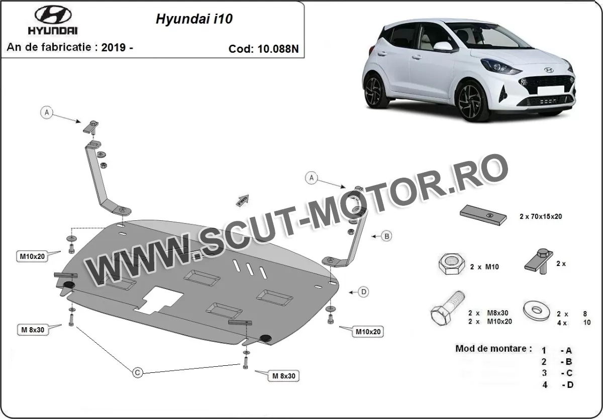 Scut motor Hyundai i10 2019-2024