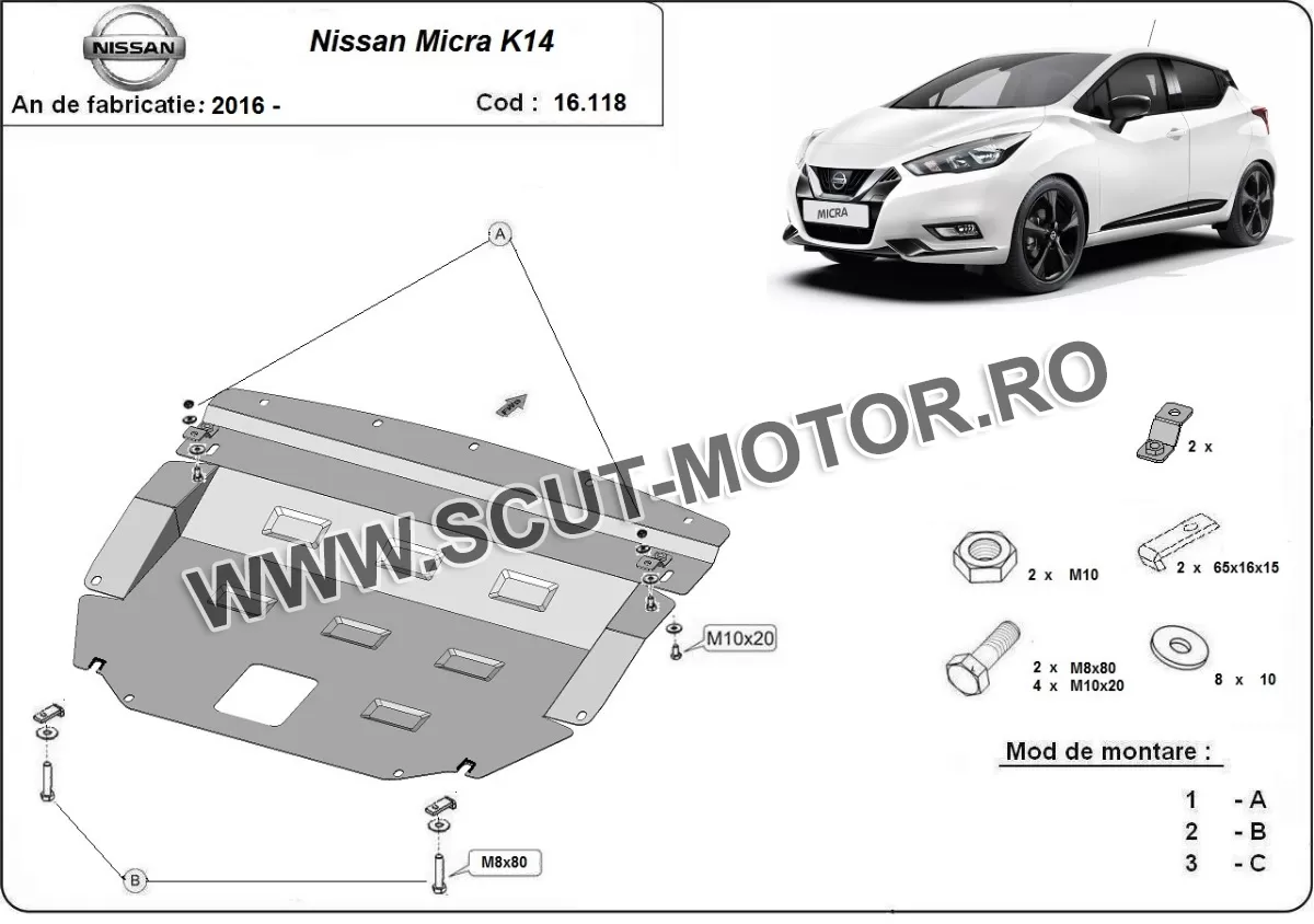 Scut motor Nissan Micra 2016-2024