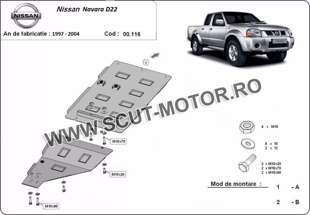 Scut cutie de viteza Nissan Navara D22 1997-2004