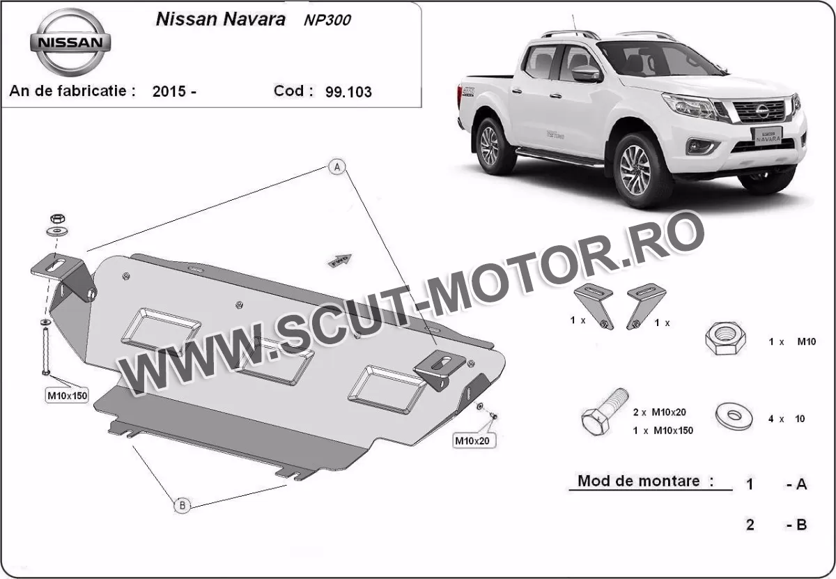 Scut radiator Nissan Navara NP300 după 2015 2015-2021