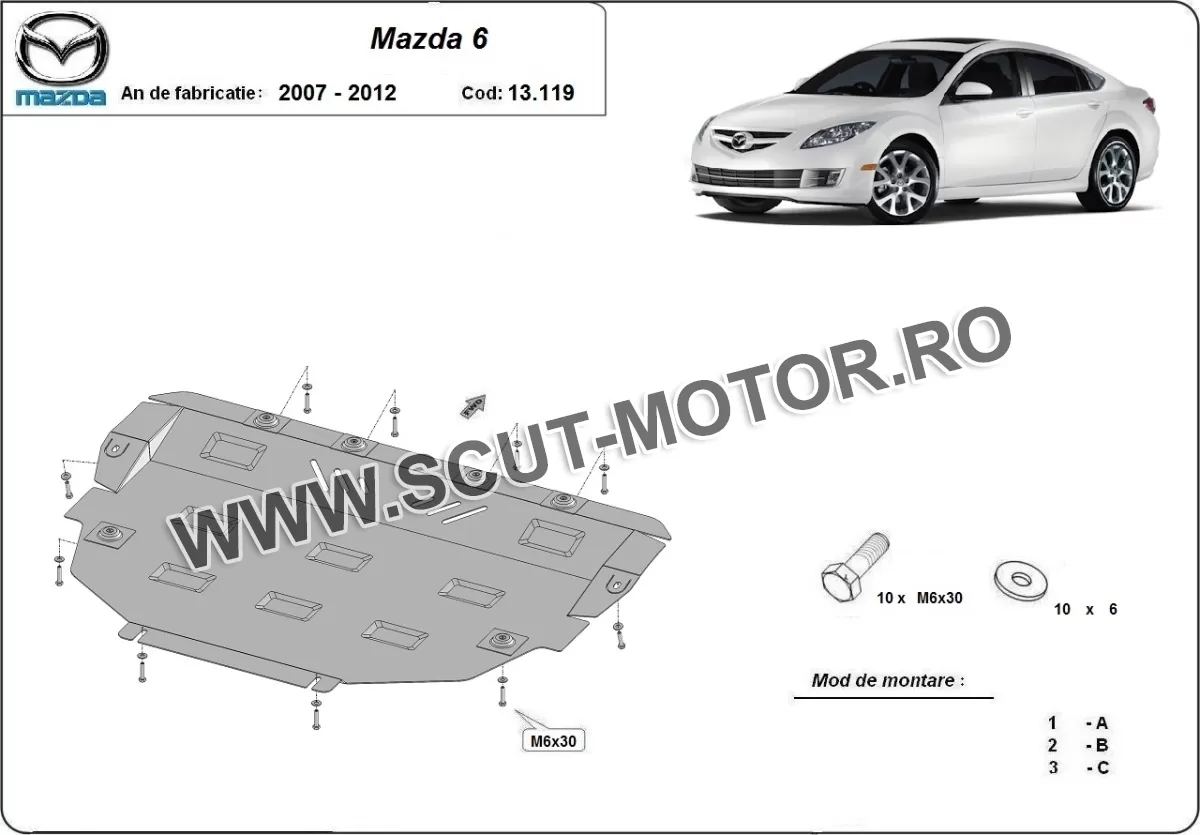 Scut motor Mazda 6 2007-2012