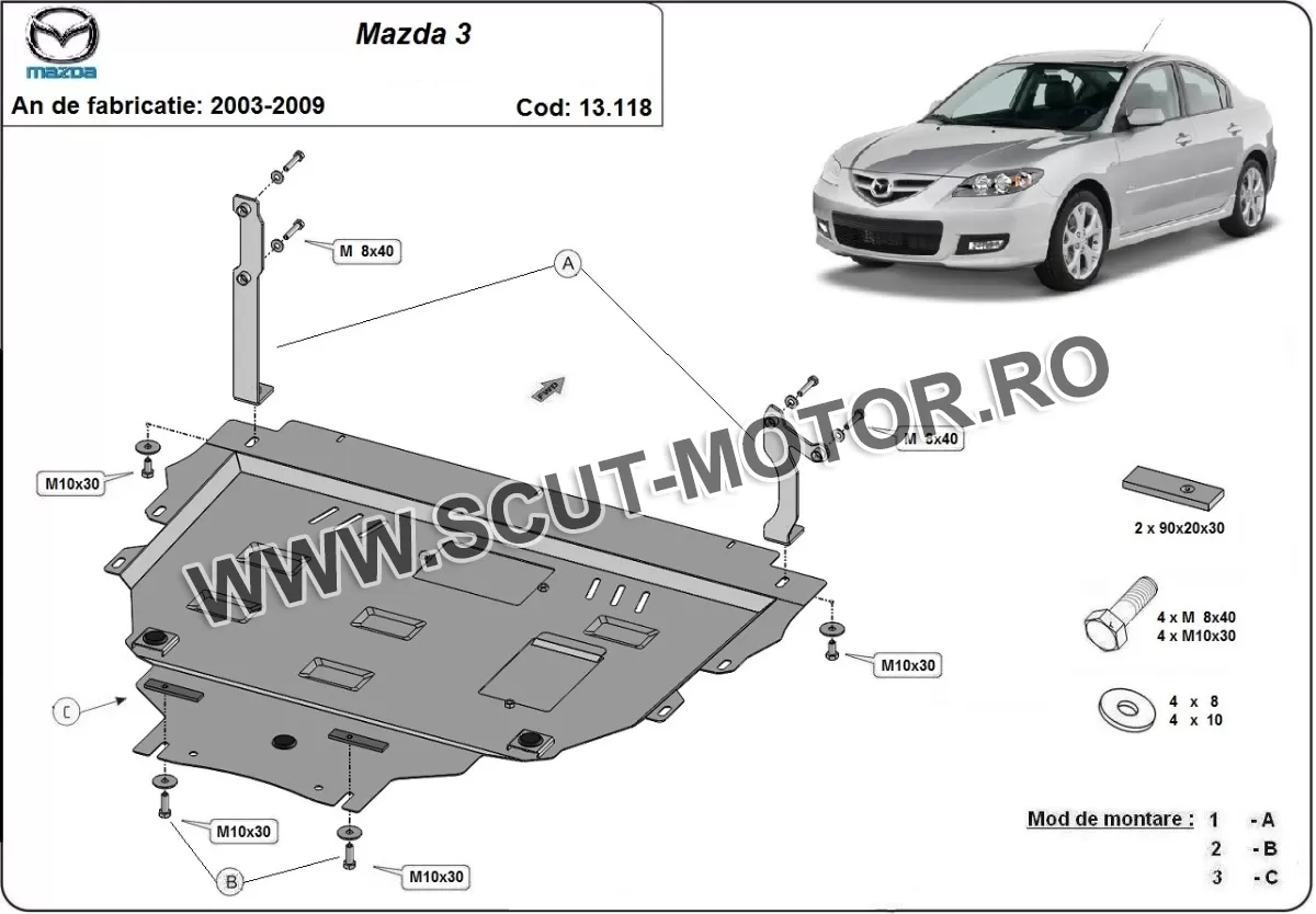 Scut motor Mazda 3 2003-2009