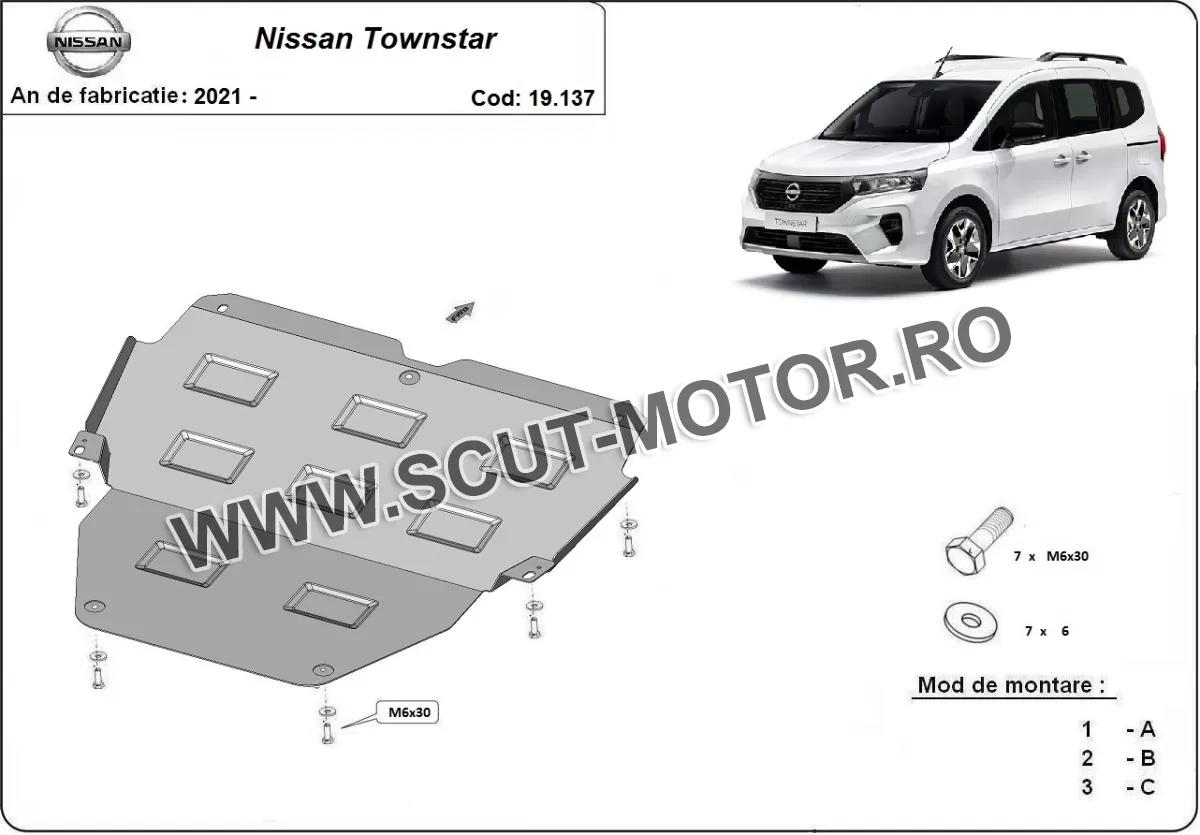 Scut motor Nissan Townstar 2021-2024